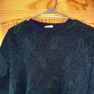 vintage sweater. It was made in Italy.
